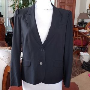 Anne Taylor Loft Black Jacket w/Ruffle 12